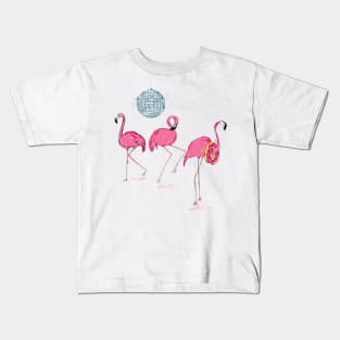 Flamingo Flashy Dance Kids T-Shirt